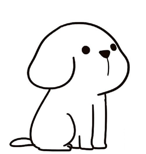 萌萌噠小狗<a href=http://www.inspiredelm.com/ertonghua/ target=_blank class=infotextkey>兒童畫</a>圖片_萌萌噠小狗兒童繪畫圖集