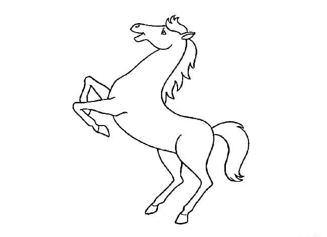 生氣的馬<a href=http://www.inspiredelm.com/ertonghua/ target=_blank class=infotextkey>兒童畫</a>圖片_生氣的馬兒童繪畫圖集