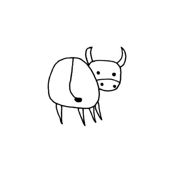 牛吃草<a href=http://www.inspiredelm.com/jianbihua/ target=_blank class=infotextkey>簡(jiǎn)筆畫(huà)</a>圖片_牛吃草兒童繪畫(huà)圖集