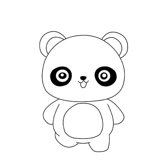 熊貓吃竹子<a href=http://www.inspiredelm.com/ertonghua/ target=_blank class=infotextkey>兒童畫</a>圖片_熊貓吃竹兒童繪畫圖