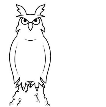 超萌的貓頭鷹<a href=http://www.inspiredelm.com/jianbihua/ target=_blank class=infotextkey>簡筆畫</a>圖片_超萌的貓頭鷹兒童繪畫圖集