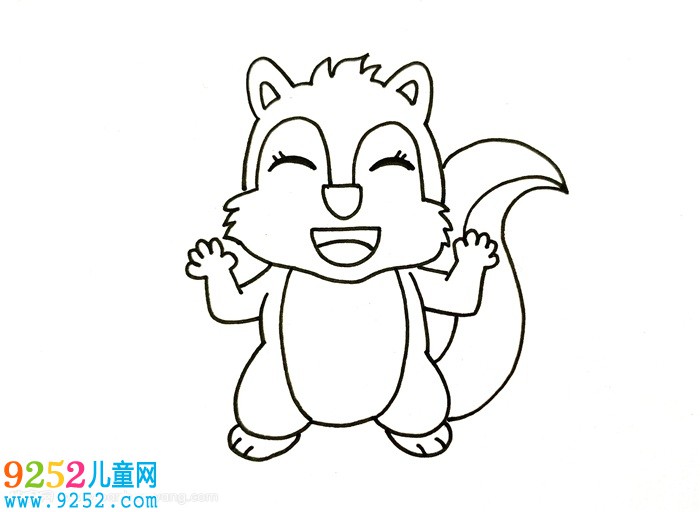 小松鼠怎么畫一步一步