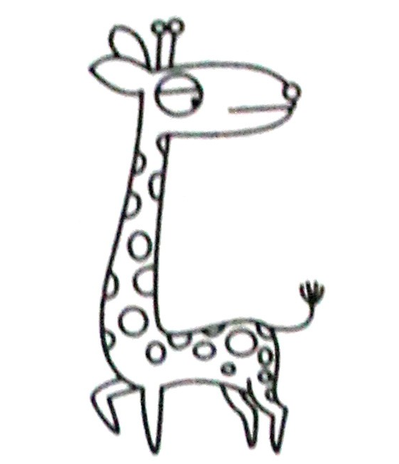 卡通長(zhǎng)頸鹿畫(huà)法
