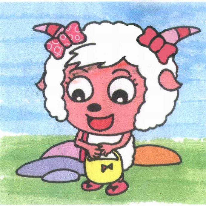 美麗的美羊羊怎么畫_美羊羊的兒童畫作品