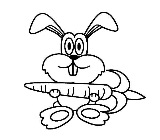 小白兔拔蘿卜兒童<a href=http://www.inspiredelm.com/jianbihua/ target=_blank class=infotextkey>簡(jiǎn)筆畫</a>圖片_白兔兒童繪畫作品圖集