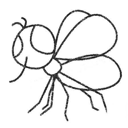 飛行的蒼蠅兒童<a href=http://www.inspiredelm.com/jianbihua/ target=_blank class=infotextkey>簡筆畫</a>圖片_蒼蠅兒童繪畫作品圖集