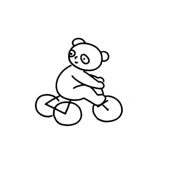 熊騎單車<a href=http://www.inspiredelm.com/ertonghua/ target=_blank class=infotextkey>兒童畫</a>圖片_熊騎單車兒童繪畫圖集