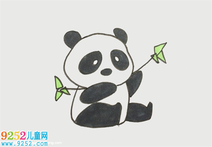熊貓和竹子的畫(huà)