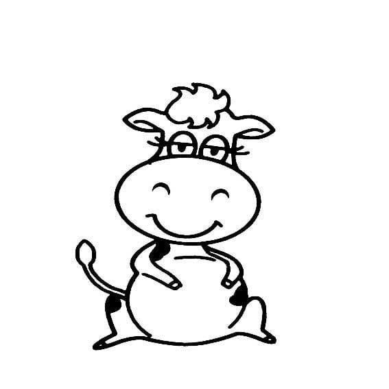 懷孕的奶牛<a href=http://www.inspiredelm.com/jianbihua/ target=_blank class=infotextkey>簡筆畫</a>圖片_懷孕的奶牛兒童繪畫圖集