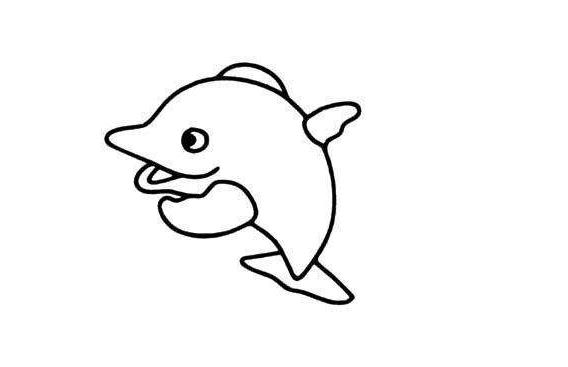 水面的海豚<a href=http://www.inspiredelm.com/ertonghua/ target=_blank class=infotextkey>兒童畫</a>圖片_水面的海豚兒童繪畫圖集