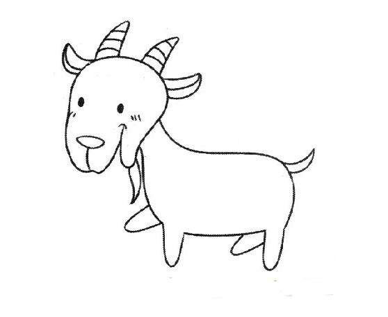 山羊<a href=http://www.inspiredelm.com/jianbihua/ target=_blank class=infotextkey>簡筆畫</a>圖片_山羊兒童繪畫圖集