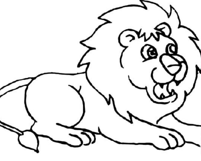 乖巧的小獅子兒童畫(huà)圖片_乖巧的小獅子兒童繪畫(huà)圖集
