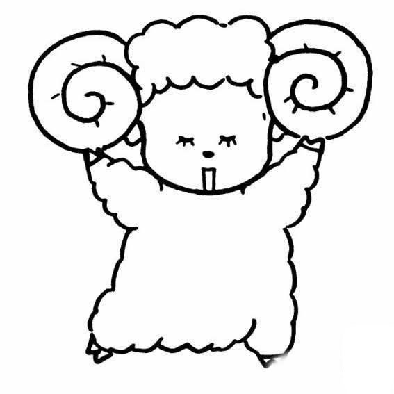 綿羊玩毛線球<a href=http://www.inspiredelm.com/ertonghua/ target=_blank class=infotextkey>兒童畫</a>圖片_綿羊玩毛線球兒童繪畫圖集