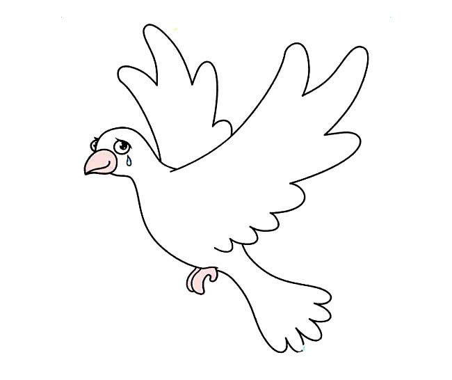 飛翔的和平鴿兒童<a href=http://www.inspiredelm.com/jianbihua/ target=_blank class=infotextkey>簡(jiǎn)筆畫</a>圖片_和平鴿兒童繪畫作品圖集