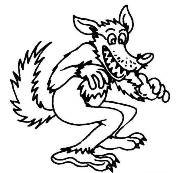 兇猛的狼<a href=http://www.inspiredelm.com/ertonghua/ target=_blank class=infotextkey>兒童畫</a>圖片_兇猛的狼兒童繪畫圖集