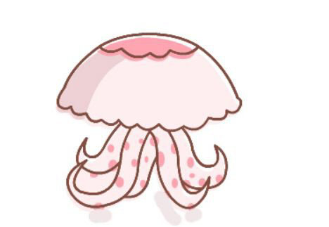美麗的水母兒童<a href=http://www.inspiredelm.com/jianbihua/ target=_blank class=infotextkey>簡筆畫</a>圖片_兒童繪畫作品圖集