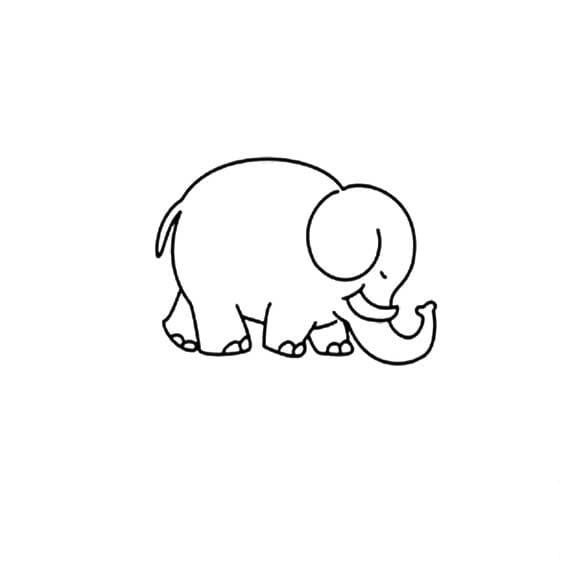 行走的大象<a href=http://www.inspiredelm.com/jianbihua/ target=_blank class=infotextkey>簡(jiǎn)筆畫</a>圖片_行走的大象兒童繪畫圖集