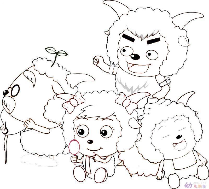喜羊羊過新年怎么畫_喜羊羊的兒童畫作品