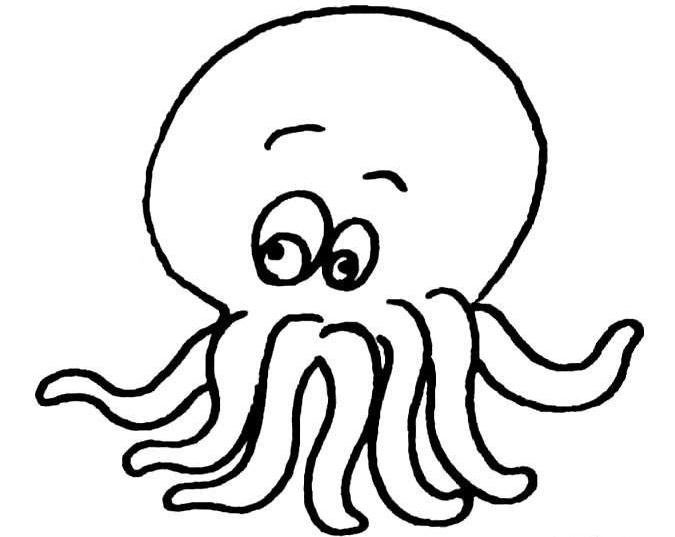 聰明的章魚兒童<a href=http://www.inspiredelm.com/jianbihua/ target=_blank class=infotextkey>簡筆畫</a>圖片_章魚兒童繪畫作品圖集
