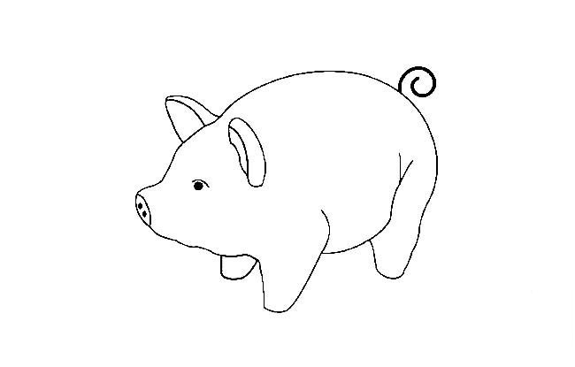 豬寶寶兒童<a href=http://www.inspiredelm.com/jianbihua/ target=_blank class=infotextkey>簡筆畫</a>圖片_豬兒童繪畫作品圖集