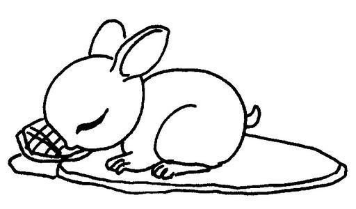 小兔子在睡覺(jué)<a href=http://www.inspiredelm.com/ertonghua/ target=_blank class=infotextkey>兒童畫</a>圖片_小兔子在睡覺(jué)兒童繪畫圖集