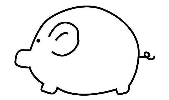 豬寶寶兒童<a href=http://www.inspiredelm.com/jianbihua/ target=_blank class=infotextkey>簡筆畫</a>圖片_豬兒童繪畫作品圖集