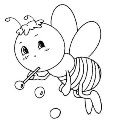 勤勞的小蜜蜂簡筆畫圖片_小蜜蜂兒童繪畫作品圖集