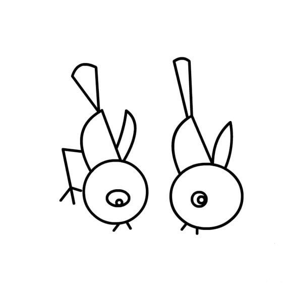 快樂的小鳥<a href=http://www.inspiredelm.com/jianbihua/ target=_blank class=infotextkey>簡筆畫</a>圖片_快樂的小鳥兒童繪畫圖集