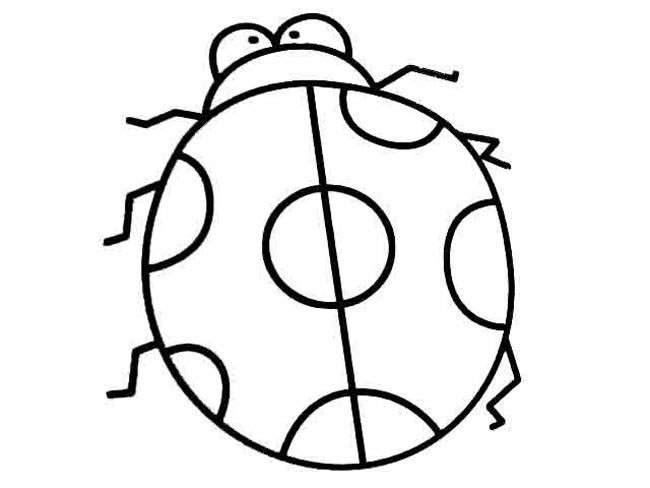 七星瓢蟲<a href=http://www.inspiredelm.com/jianbihua/ target=_blank class=infotextkey>簡筆畫</a>圖片_瓢蟲兒童繪畫作品圖集