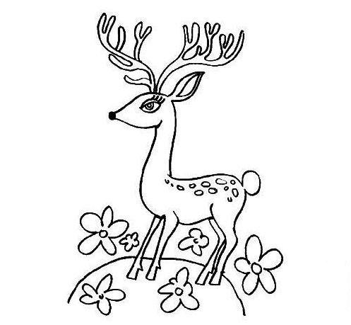 漂亮的小鹿<a href=http://www.inspiredelm.com/ertonghua/ target=_blank class=infotextkey>兒童畫</a>圖片_漂亮的小鹿兒童繪畫圖集