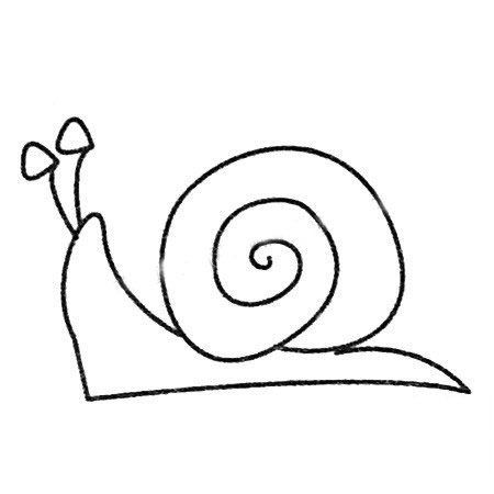 爬行的蝸牛兒童<a href=http://www.inspiredelm.com/jianbihua/ target=_blank class=infotextkey>簡筆畫</a>圖片_兒童繪畫作品圖集蝸牛