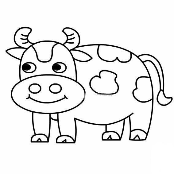 小奶牛<a href=http://www.inspiredelm.com/ertonghua/ target=_blank class=infotextkey>兒童畫</a>圖片_小奶牛兒童繪畫圖集
