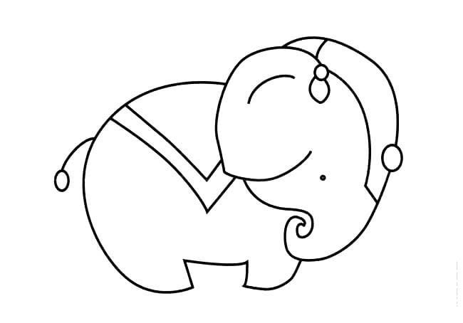 憨厚的大象兒童<a href=http://www.inspiredelm.com/jianbihua/ target=_blank class=infotextkey>簡(jiǎn)筆畫</a>圖片_大象兒童繪畫作品圖集