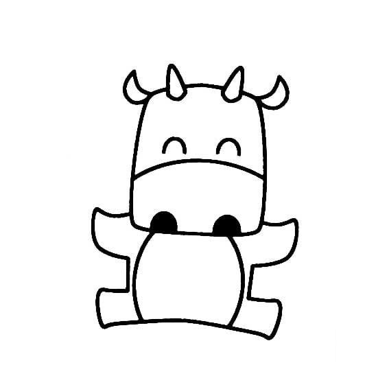 卡通的牛<a href=http://www.inspiredelm.com/jianbihua/ target=_blank class=infotextkey>簡(jiǎn)筆畫(huà)</a>圖片_卡通的牛兒童繪畫(huà)圖集
