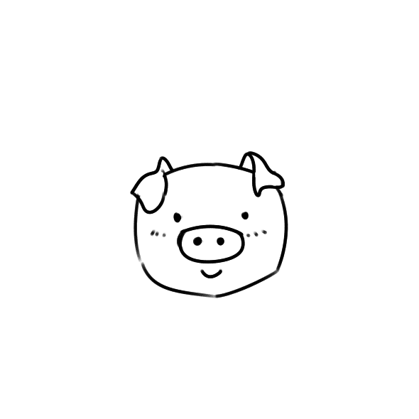 可愛的小豬簡筆畫指導(dǎo)教程分享 小豬簡筆畫學(xué)習(xí)