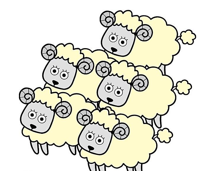 歡樂(lè)羊羊羊怎么畫(huà)_小羊的兒童畫(huà)作品