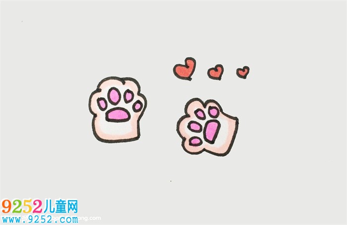 貓爪畫法可愛