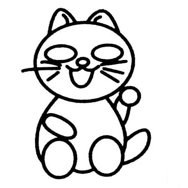 招財貓<a href=http://www.inspiredelm.com/ertonghua/ target=_blank class=infotextkey>兒童畫</a>圖片_招財貓兒童繪畫圖集