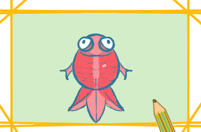 紅色金魚簡單的圖片怎么畫_金魚簡筆畫圖片大全