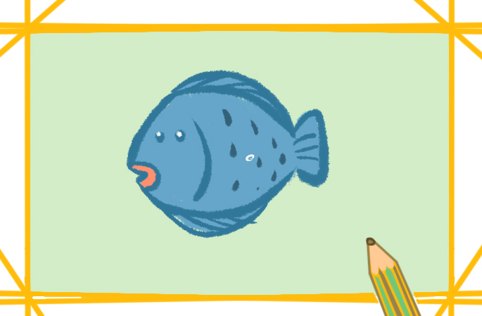 比目魚簡(jiǎn)筆畫帶顏色的圖片怎么畫_比目魚簡(jiǎn)筆畫圖片大全