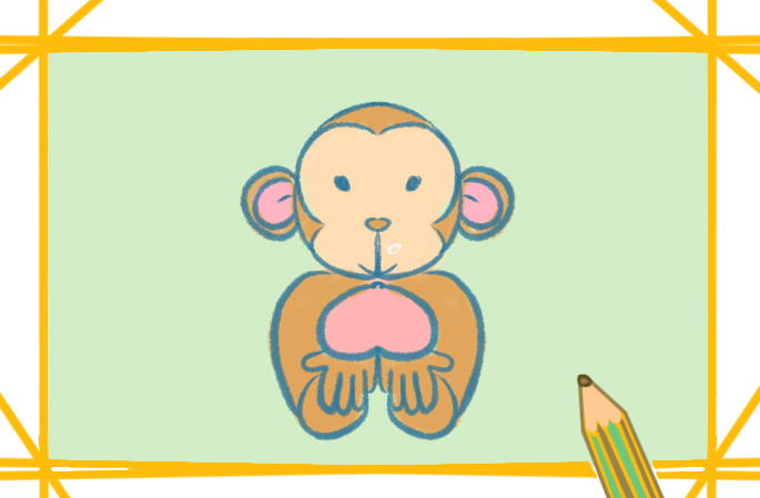 簡(jiǎn)單的獼猴簡(jiǎn)筆畫彩色可愛_獼猴簡(jiǎn)筆畫圖片大全