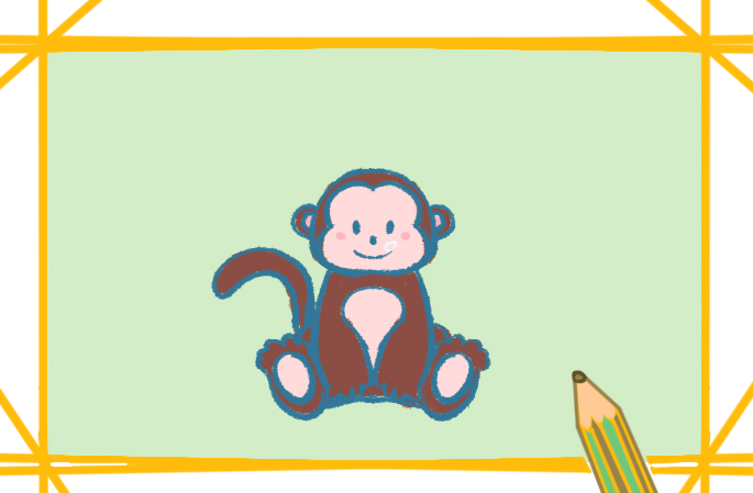 可愛的猴子簡(jiǎn)筆畫彩色怎么畫_猴子簡(jiǎn)筆畫圖片大全