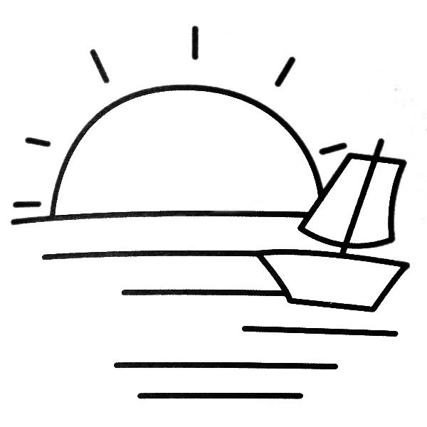 大海簡(jiǎn)筆圖片大全