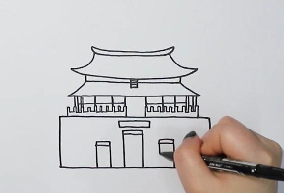 天安門建筑簡筆