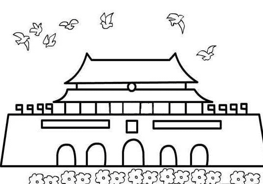 北京天安門簡筆