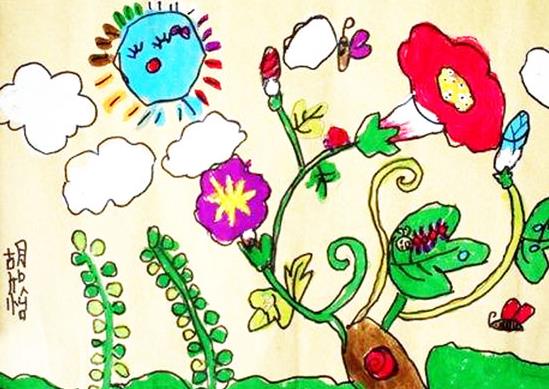 花園風(fēng)景兒童簡(jiǎn)筆