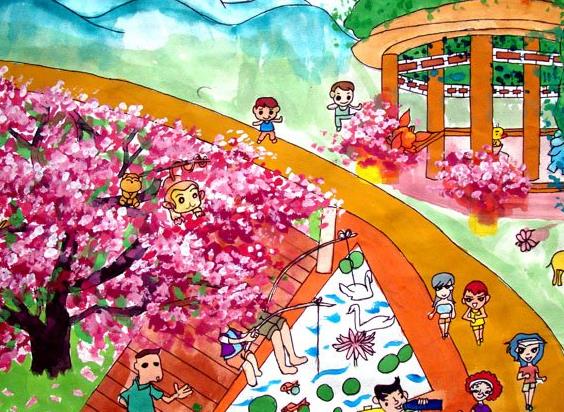 花園風(fēng)景兒童簡(jiǎn)筆
