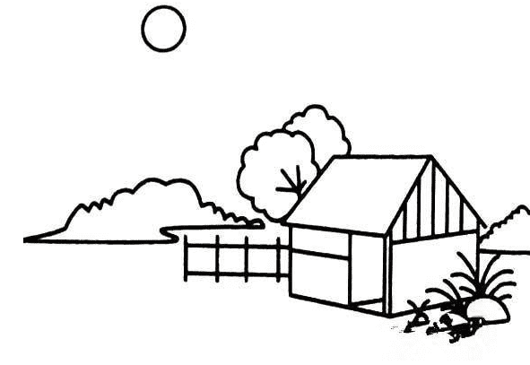 美麗的鄉(xiāng)村簡(jiǎn)筆