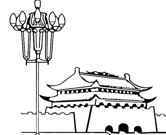 北京天安門簡筆