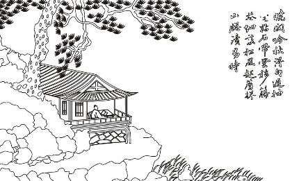 鄉(xiāng)村的美景簡筆